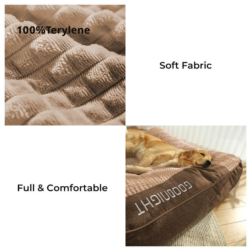 Ultimate Large Scratch-Resistant Dog Cushion Bed with Thick Spine Protection