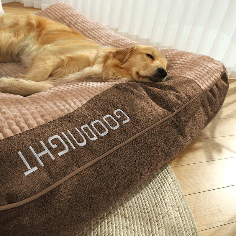 Ultimate Large Scratch-Resistant Dog Cushion Bed with Thick Spine Protection