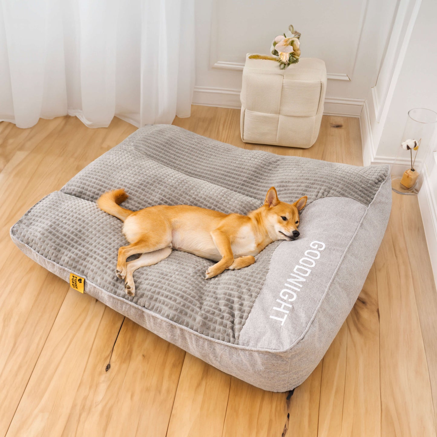 Ultimate Large Scratch-Resistant Dog Cushion Bed with Thick Spine Protection